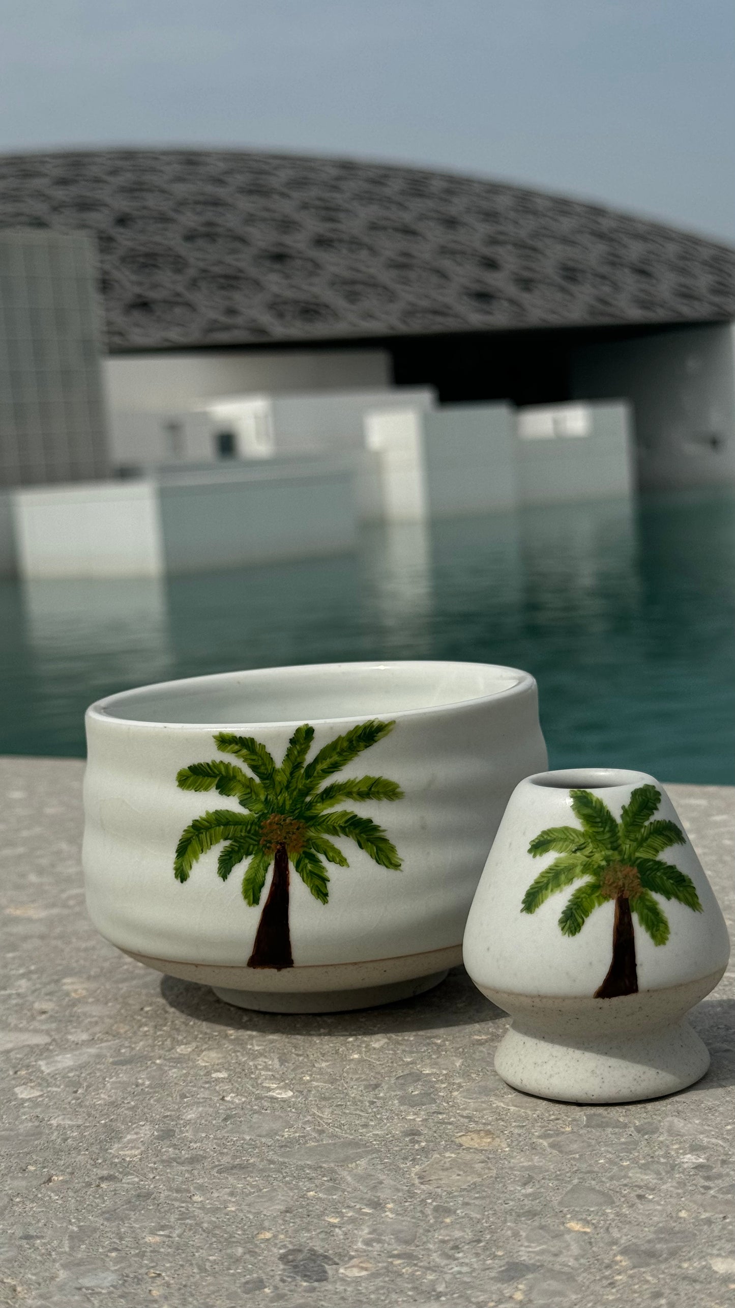 Pre-Order Hand-painted Palm Tree Set & Can